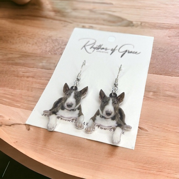 Bull Terrier Dangle Earrings: Show Off Your Pup Passion! 🐶 NWT Day Jewelry - Picture 4 of 12